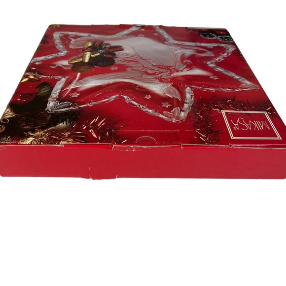 Mikasa Crystal Star-Shaped Angel Design Serving Platter In Box - Picture 6 of 8